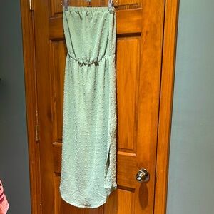 SHEIN Olive Strapless Dress